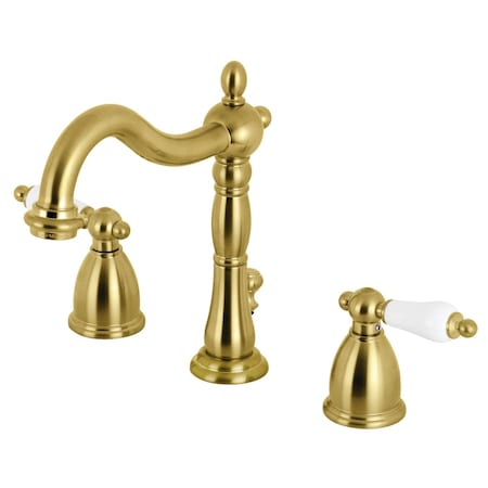 Kingston Brass KB1977PL 8" Widespread Bathroom Faucet, Brushed Brass KB1977PL
